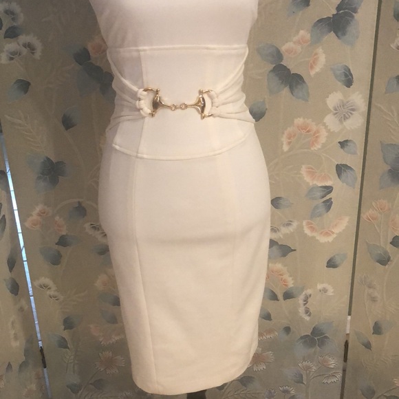 Cache off White stretch knit dress - Picture 5 of 11